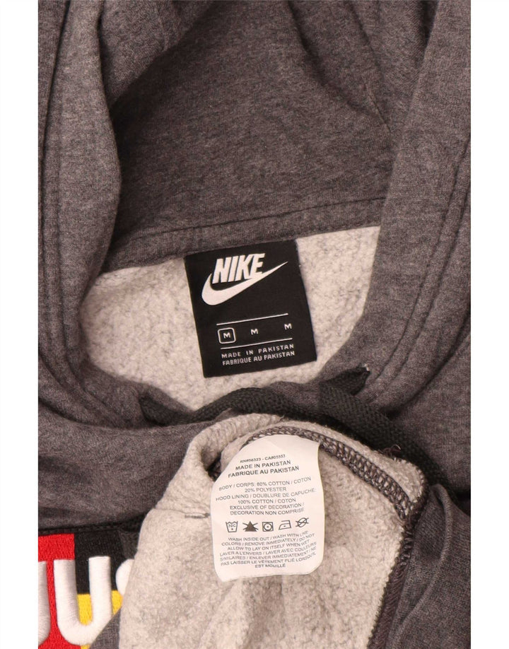 Męski sweter z kapturem Nike Graphic, średnioszary, bawełniany