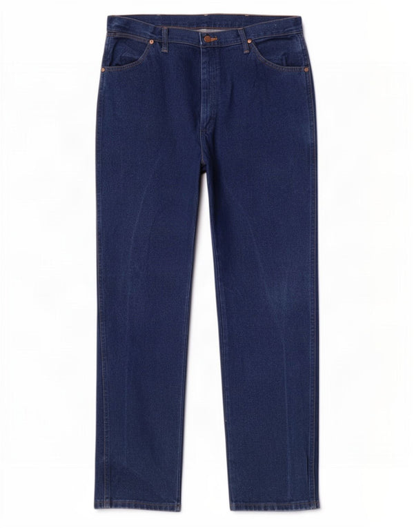 Wrangler Męskie proste dżinsy W36 L36 Niebieskie bawełniane