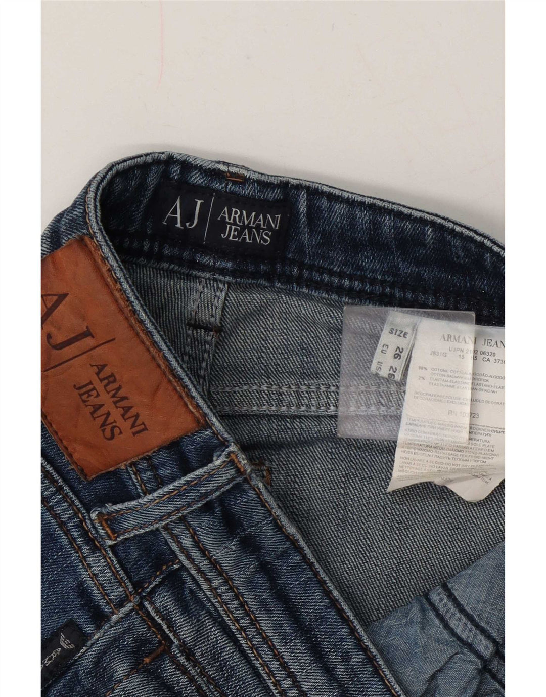 Jeansy damskie Armani Slim Bootcut W26 L29 Niebieskie bawełniane