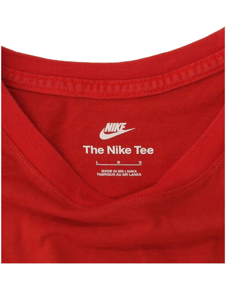 Męski T-shirt z grafiką Nike, duży, czerwony