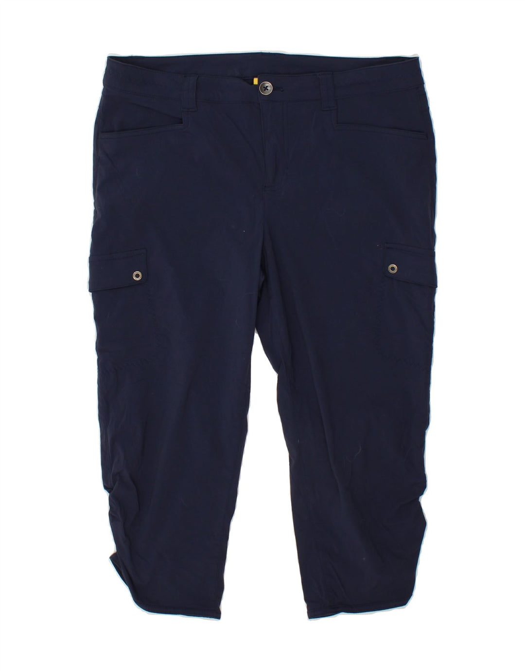 EDDIE BAUER Womens Capri Cargo Trousers  US 12 Large W34 L21 Navy Blue Vintage Eddie Bauer and Second-Hand Eddie Bauer from Messina Hembry 