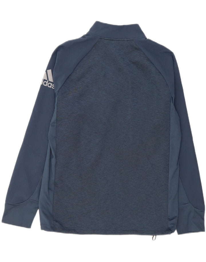 Męski dres ADIDAS z zamkiem błyskawicznym i średnim granatowym nakrapianym