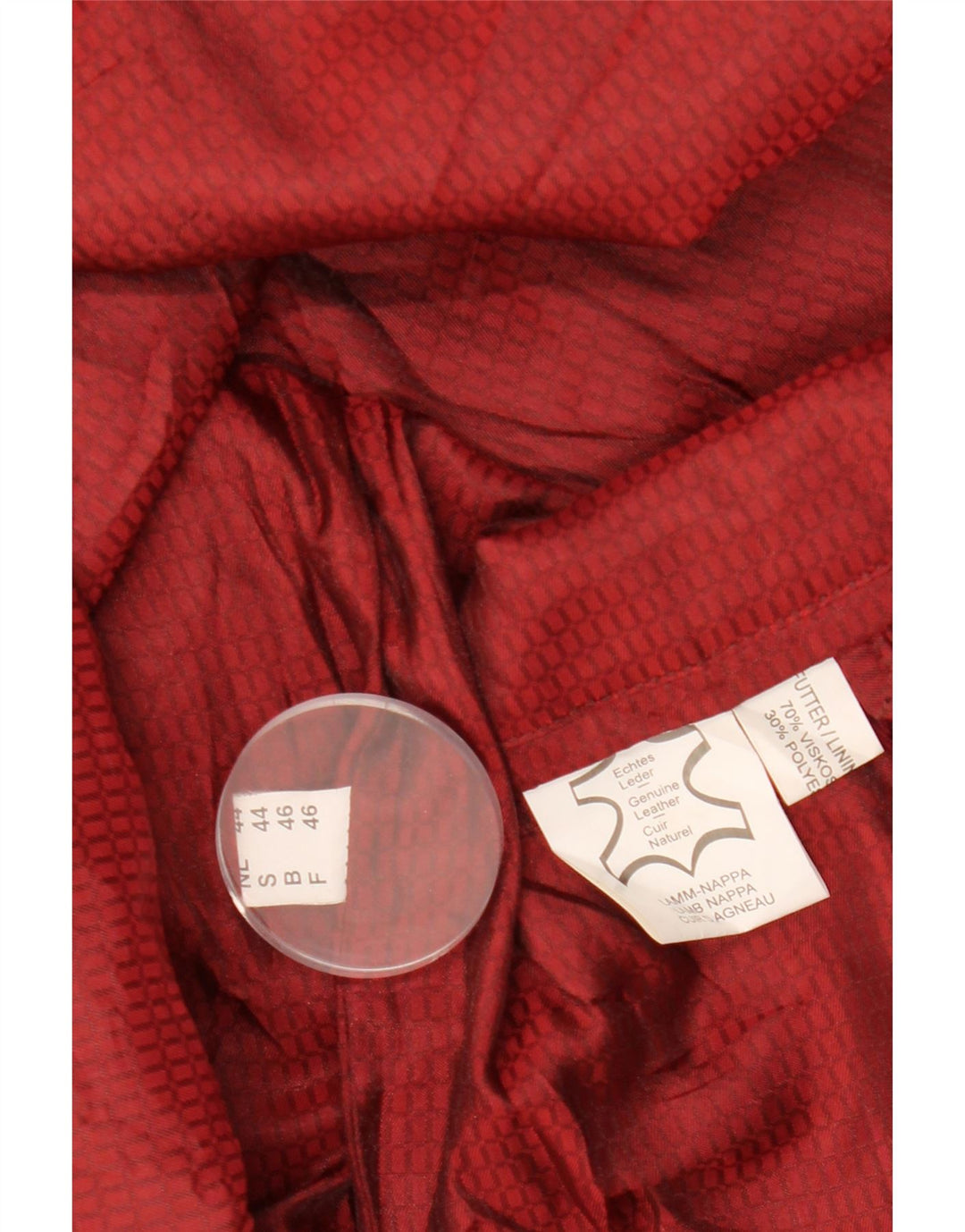 Kurtka skórzana damska VINTAGE EU 46 XL, bordowa skóra