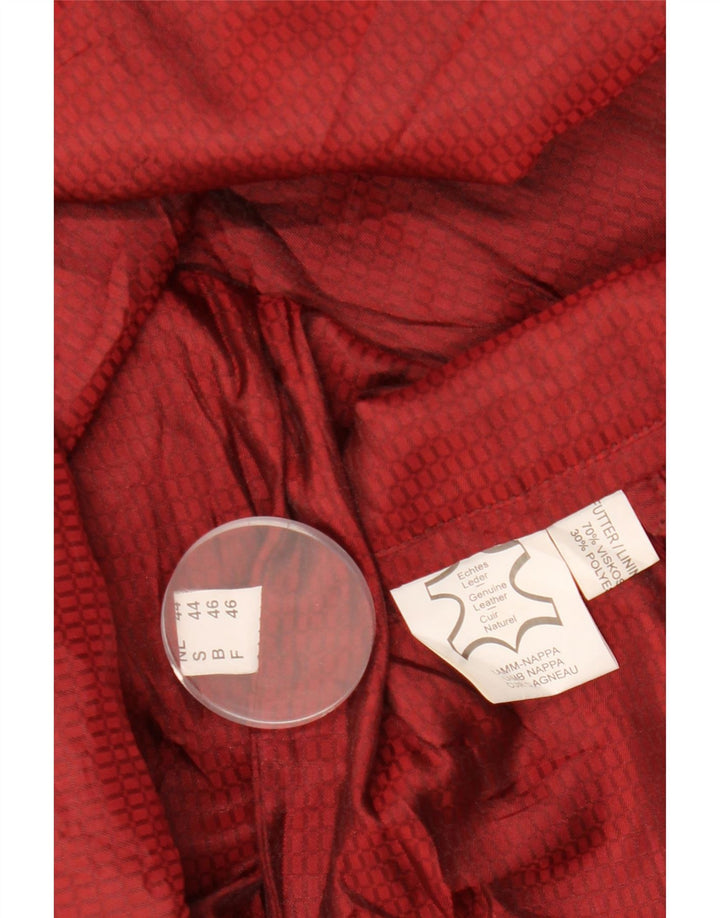 Kurtka skórzana damska VINTAGE EU 46 XL, bordowa skóra