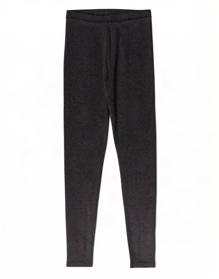 Legginsy damskie Zara UK 8, małe, czarne, poliestrowe cętki
