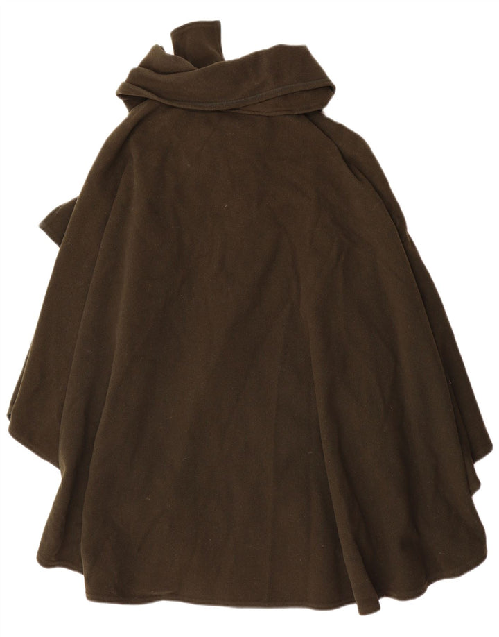 Damski płaszcz poncho Alba Fornari w jednym rozmiarze, wełna khaki