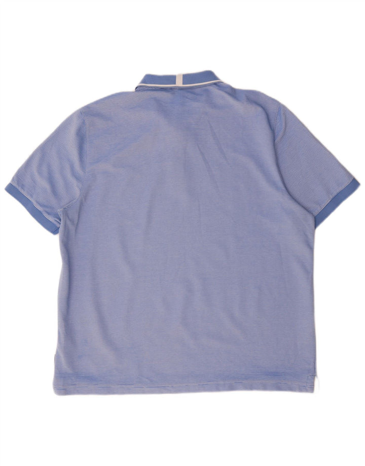 Męska koszulka polo Ted Baker, rozmiar 6, 2XL, poliester w niebieskie paski