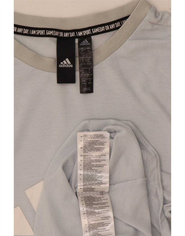 Damska kamizelka graficzna Adidas Top UK 12/14 Średni niebieski poliester