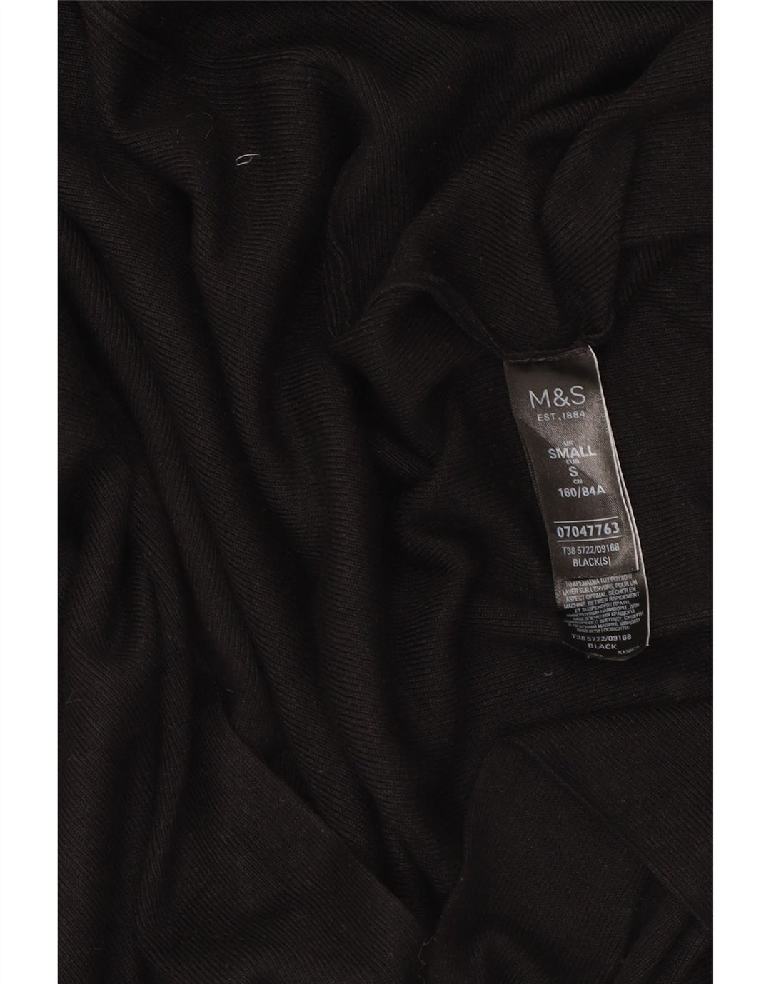 Marks & Spencer Damski sweter rozpinany o długim kroju, UK 10, mały, czarny