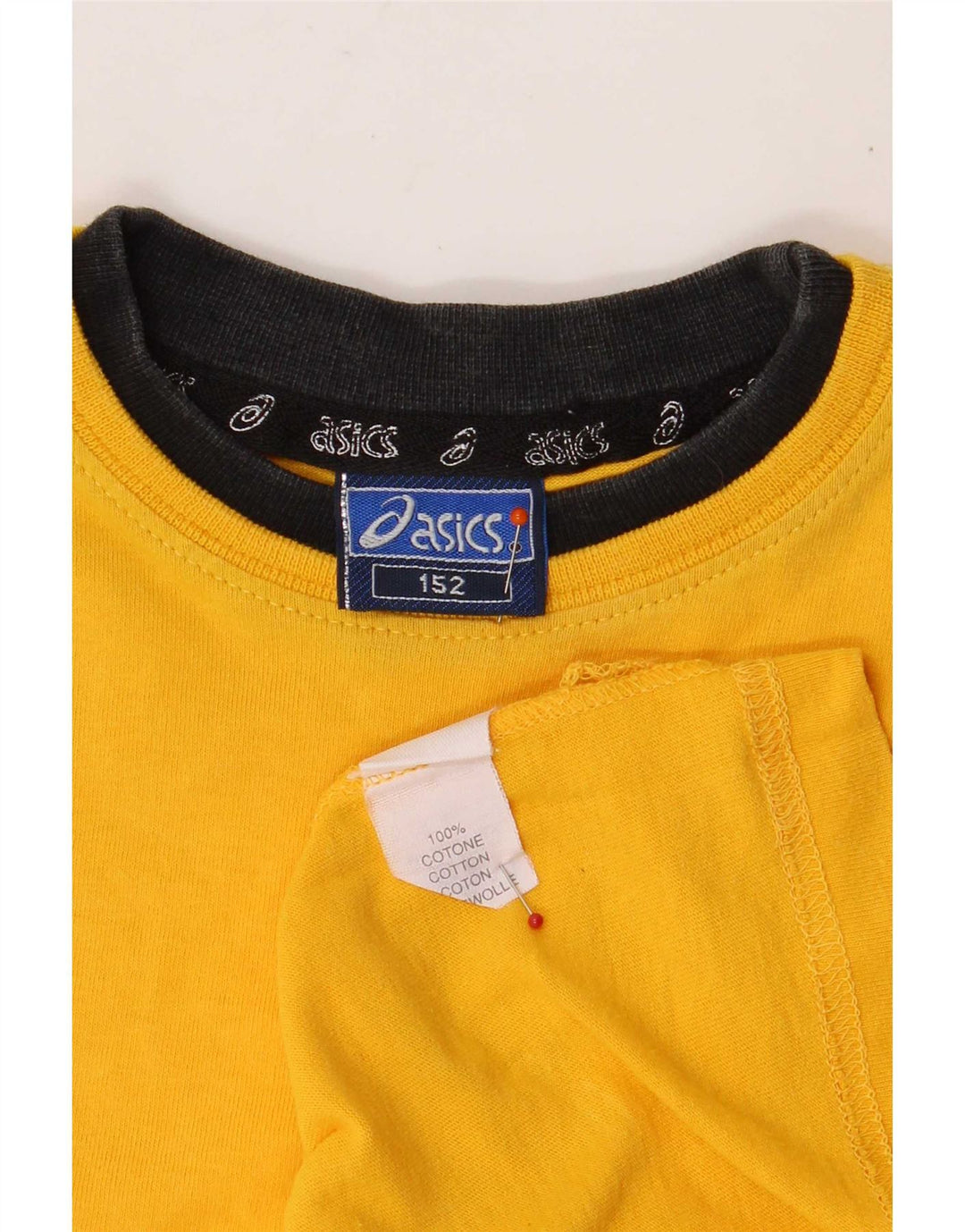 T-shirt chłopięcy Asics w wieku 11–12 lat, żółty, bawełniany