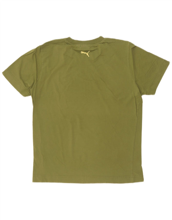 Męski T-shirt z grafiką Puma, średni zielony