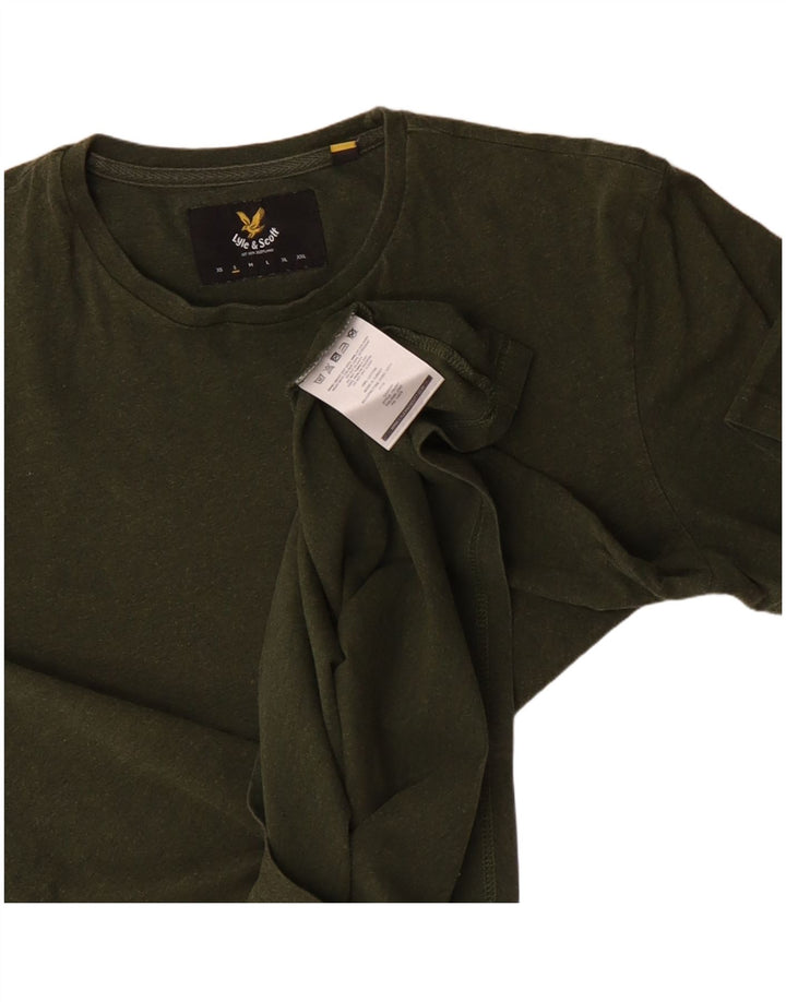 T-shirt męski LYLE & SCOTT, mały, bawełniany khaki