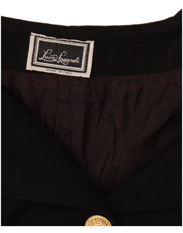 Damska marynarka zapinana na 5 guzików Luisa Spagnoli UK 12, średnia czarna