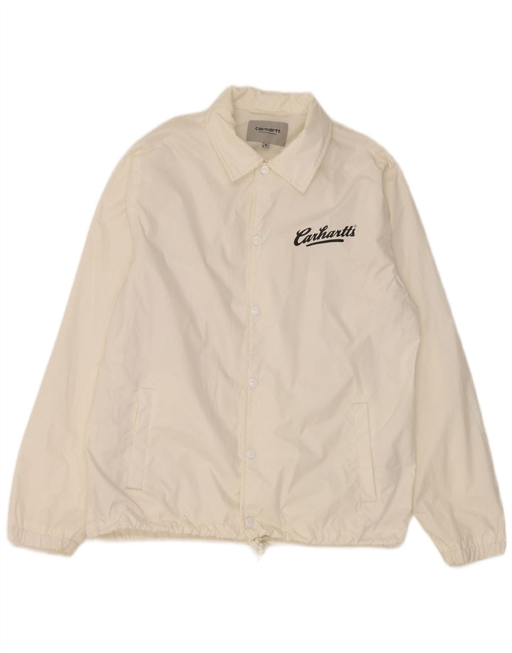 Męska kurtka przeciwdeszczowa Carhartt Graphic UK 38 Średni biały nylon