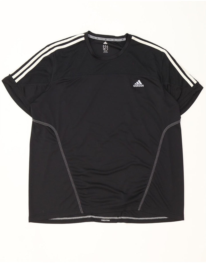 Adidas Męska koszulka Climalite Top 2XL Czarny poliester