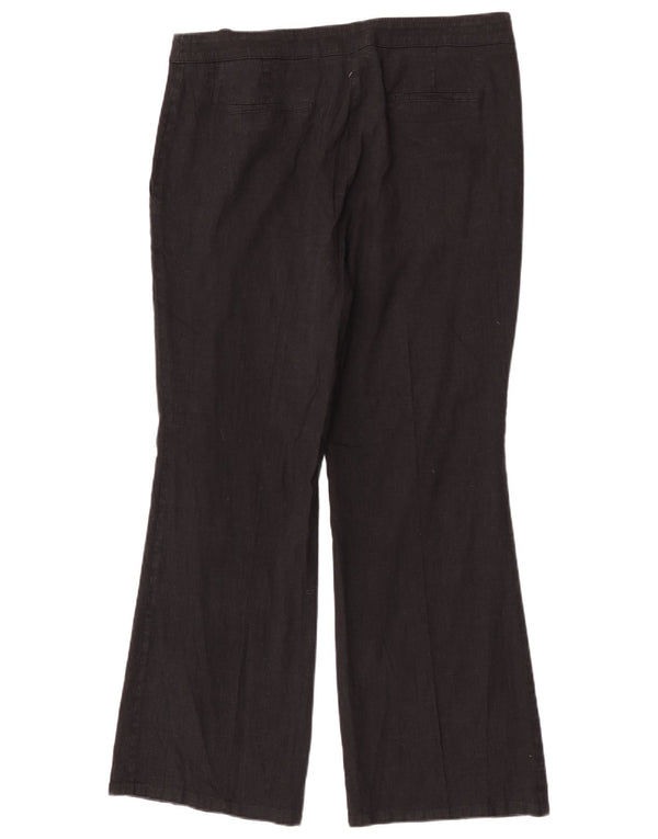 Spodnie damskie Marks & Spencer Bootcut UK 18 XL W34 L30 Czarne lniane