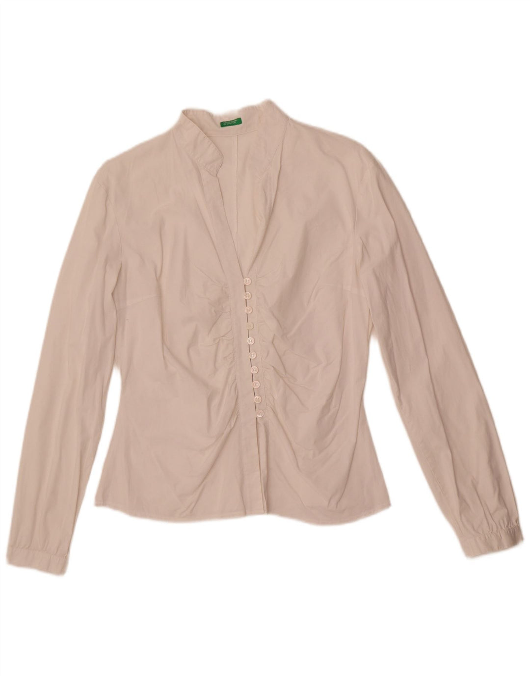 Damska bluzka koszulowa Benetton UK 16, duża, biała