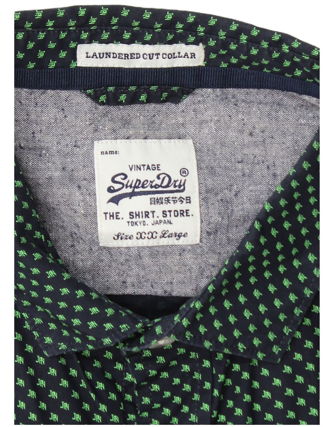 Męska koszula graficzna SUPERDRY 2XL granatowa w cętki