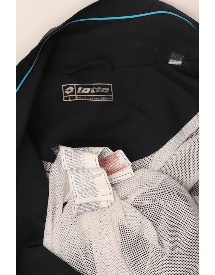 Męska bluza dresowa z grafiką LOTTO Tennis Club Perugia, duża czarna