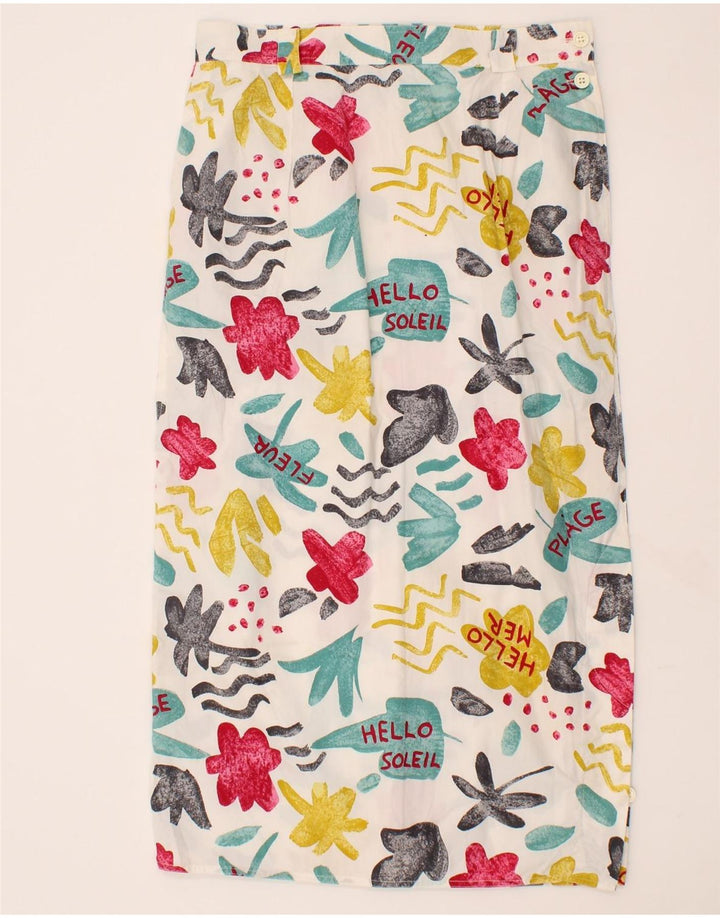 TOUCHE Womens Straight Skirt IT 46 Large W30  Multicoloured Floral Vintage Touche and Second-Hand Touche from Messina Hembry 