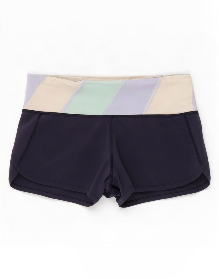 Damskie spodenki sportowe Lululemon, małe, granatowe, w blokach kolorów
