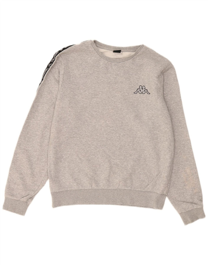 Męska bluza z grafiką KAPPA, duża, szara, bawełniana