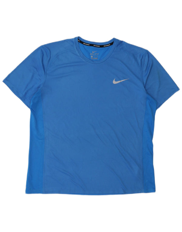 Męski T-shirt Nike Dri Fit Top XL Niebieski Poliester