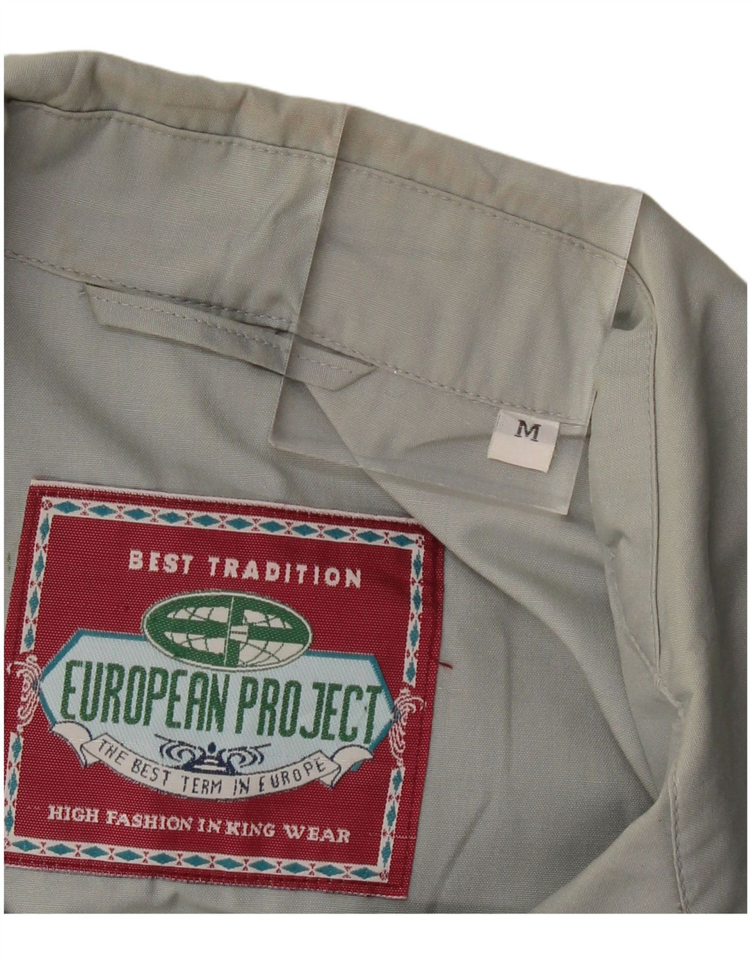 EUROPEAN PROJECT Mens Bomber Jacket UK 38 Medium Grey