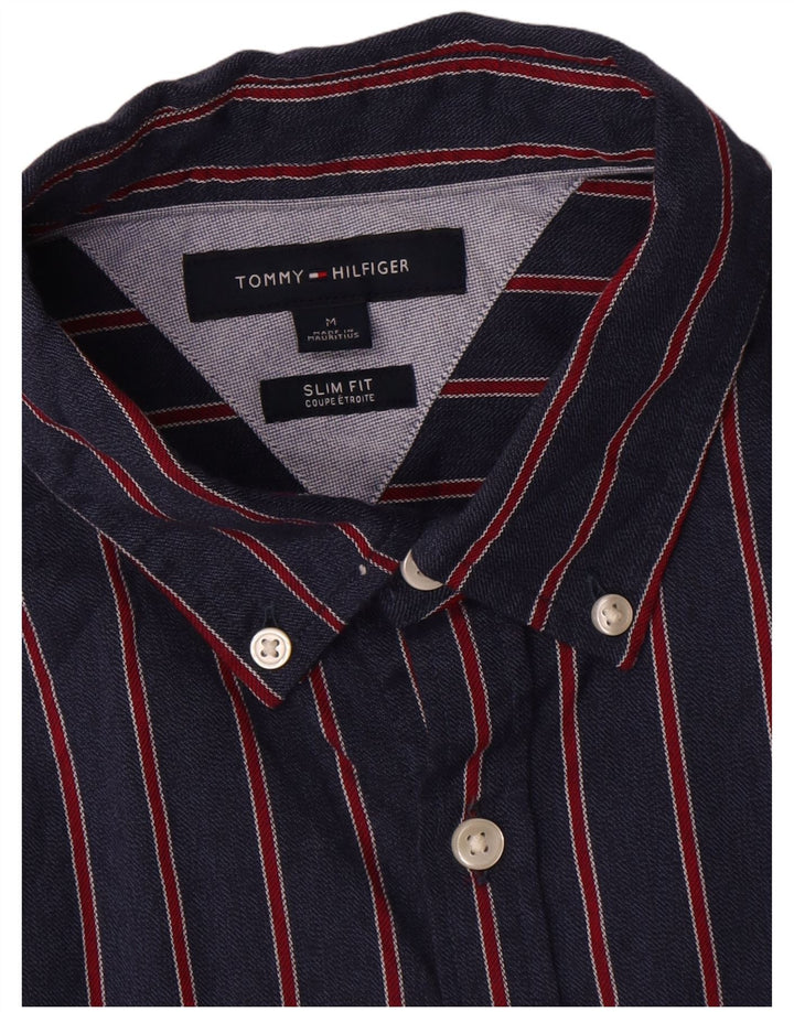 Koszula męska Tommy Hilfiger Slim Fit, bawełniana, w kolorze średniego granatu w paski