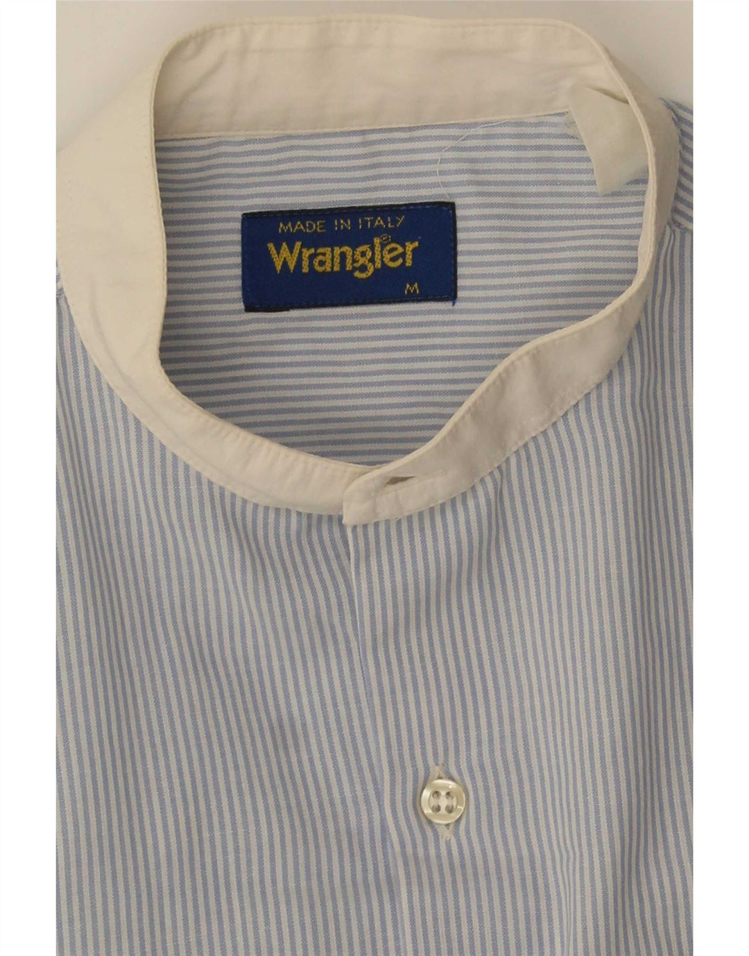 Męska koszula z krótkim rękawem Wrangler w średnie niebieskie paski