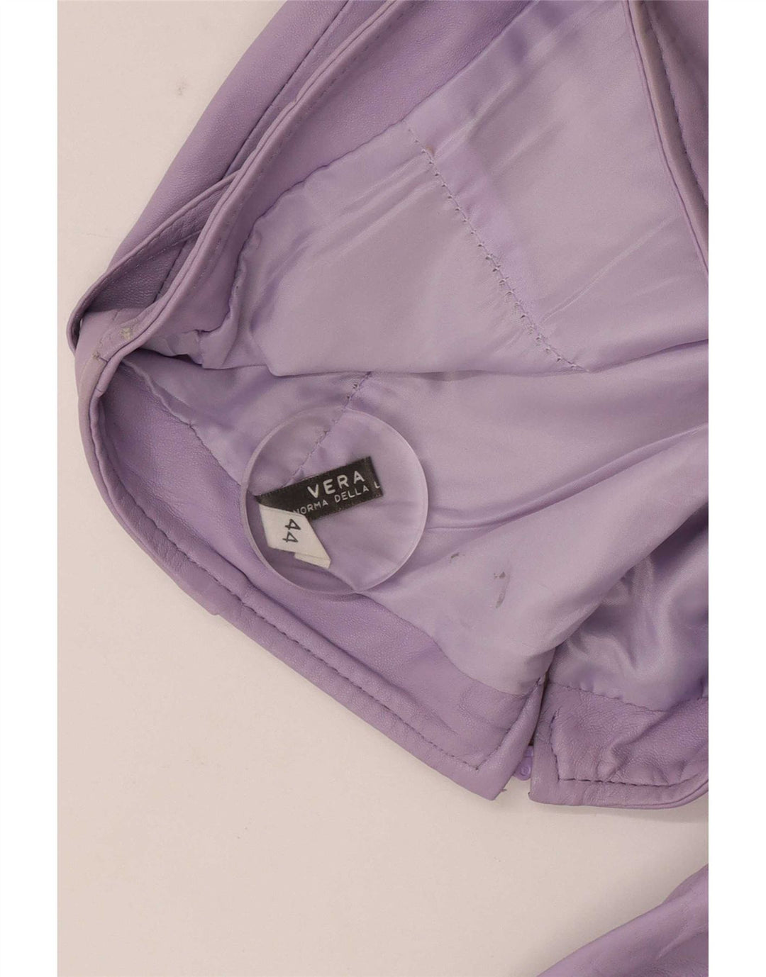 Damskie skórzane spodnie vintage IT 44 Medium W28 L32 Fioletowa skóra