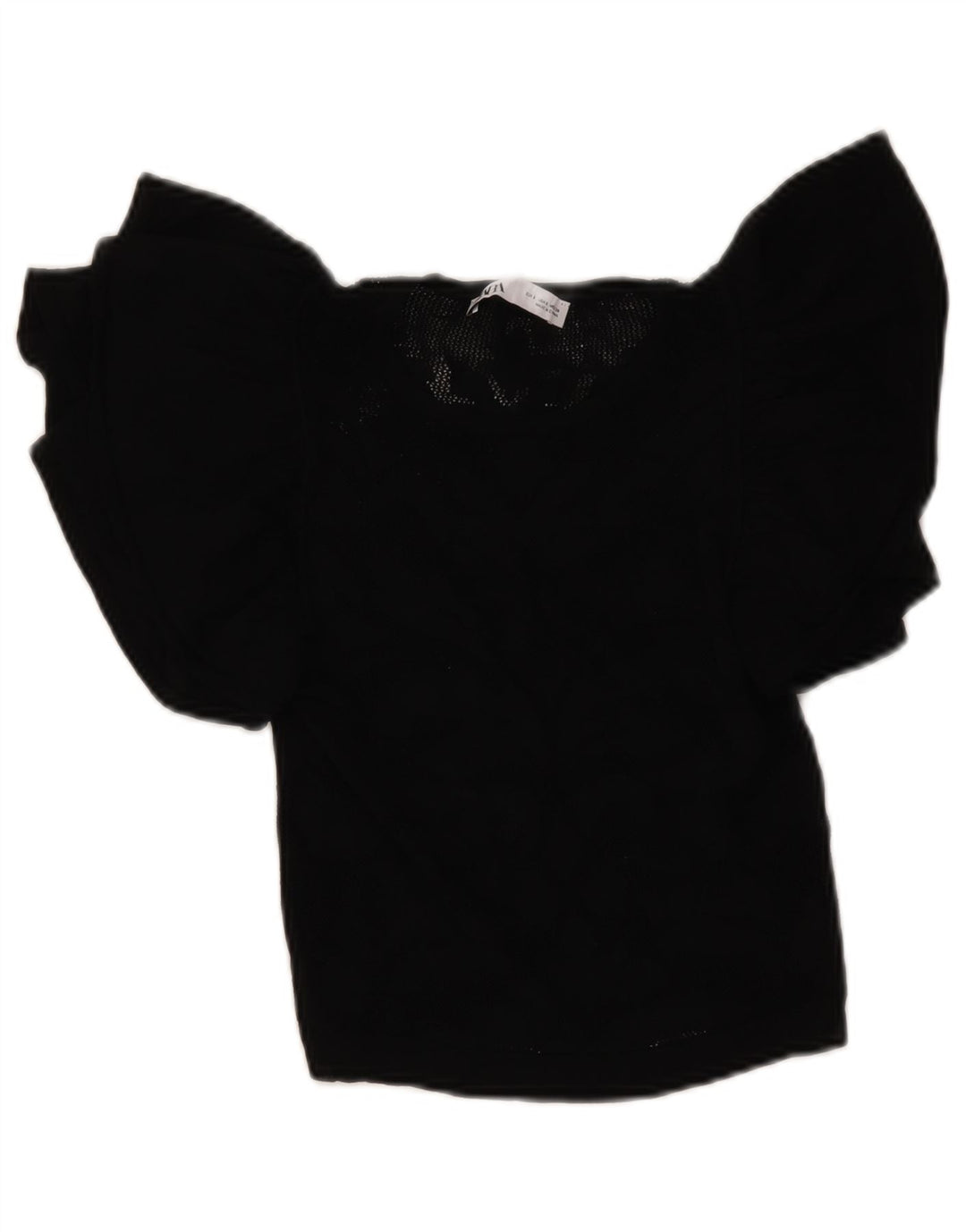 Bluzka damska Zara Crop Knit Top UK 8 Small Black
