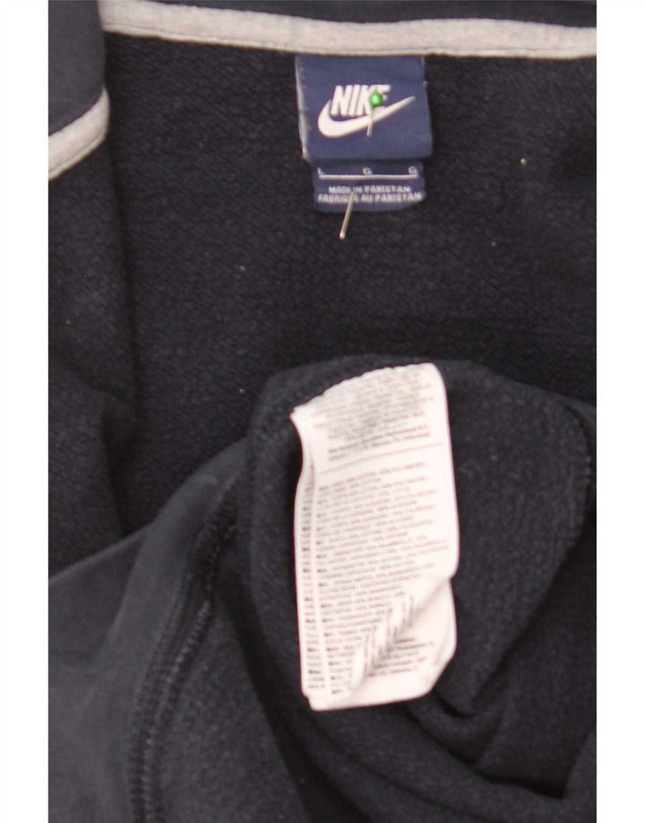 Męski sweter z kapturem i zamkiem błyskawicznym Nike, duży, niebieski, bawełniany