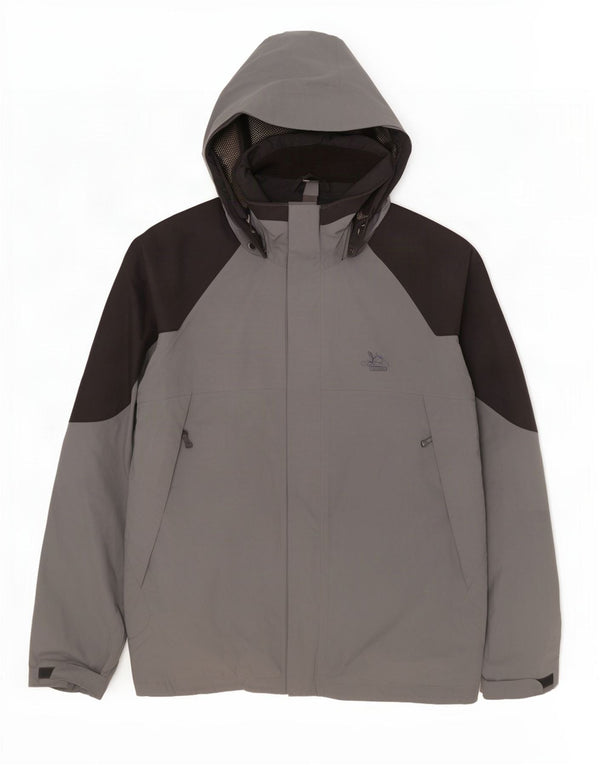 SALEWA Męska kurtka przeciwdeszczowa z kapturem UK 44 XL w kolorze szarym