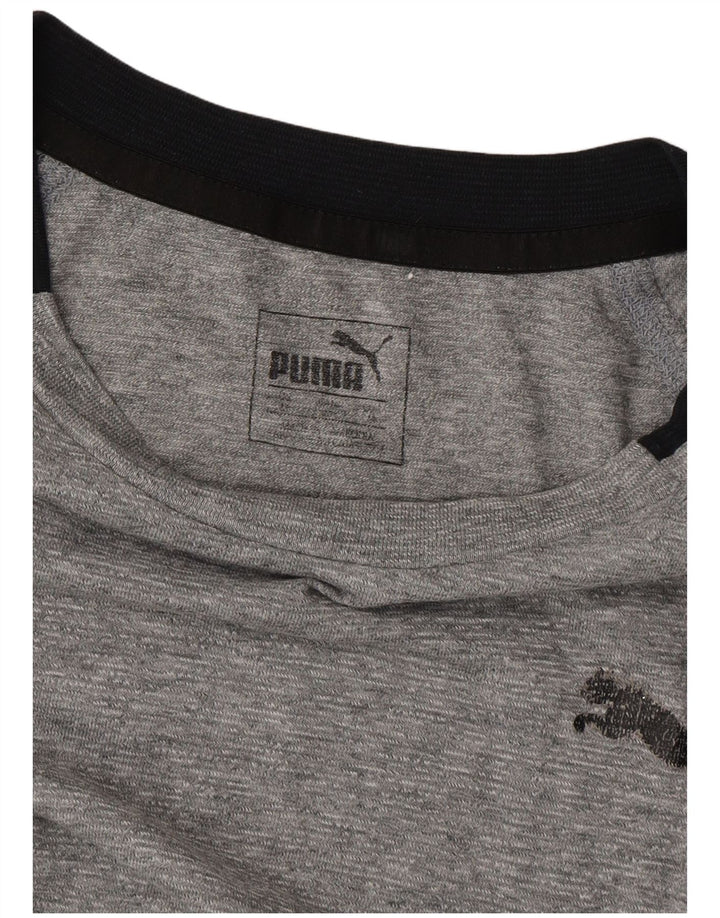 T-shirt męski Puma, średni, szary, nakrapiany