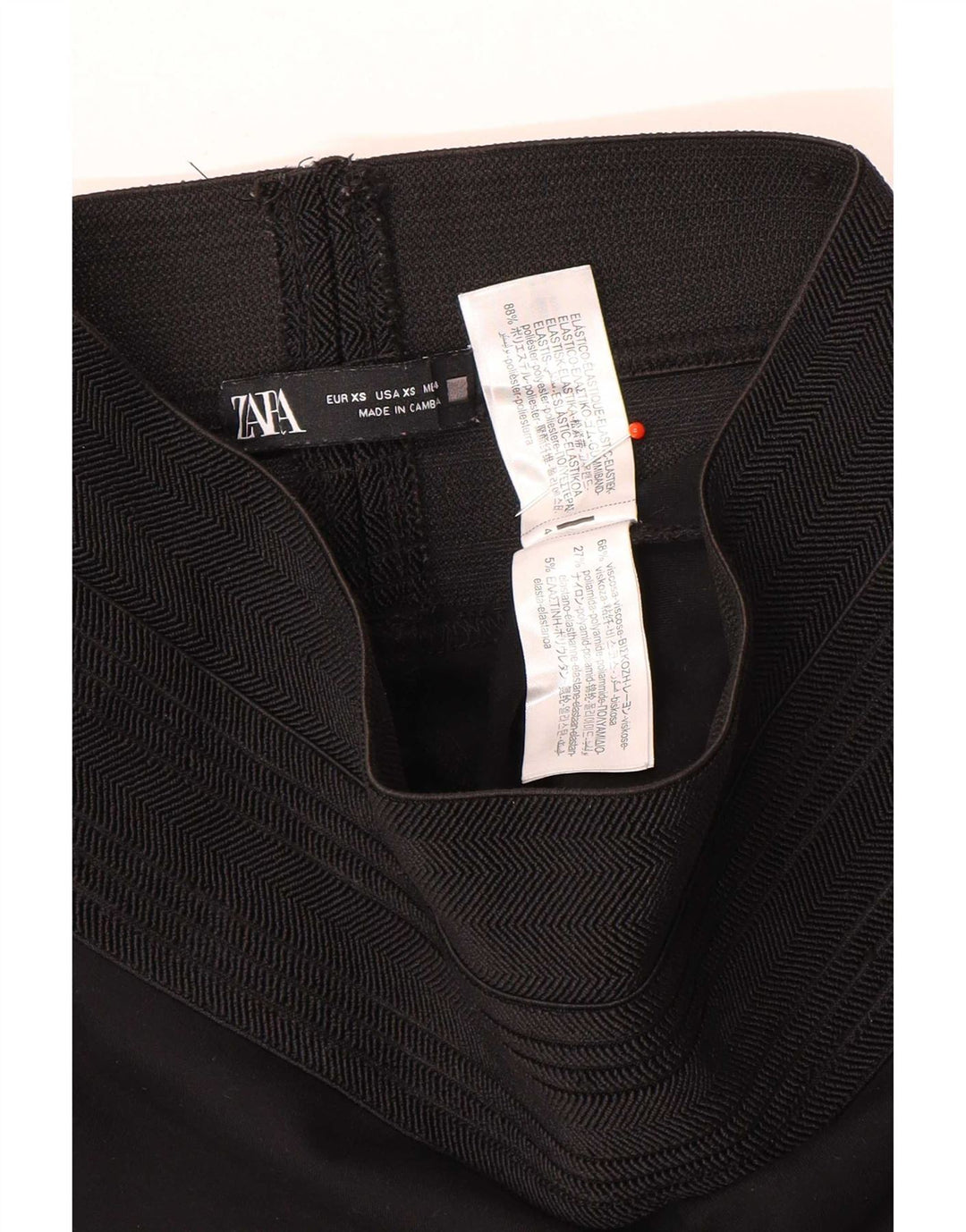 Legginsy damskie Zara UK 4 XS, czarne, poliestrowe