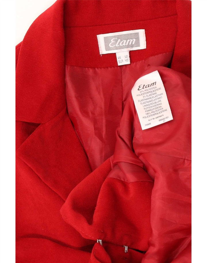 Etam Damska marynarka UK 12 Medium Red Polyester