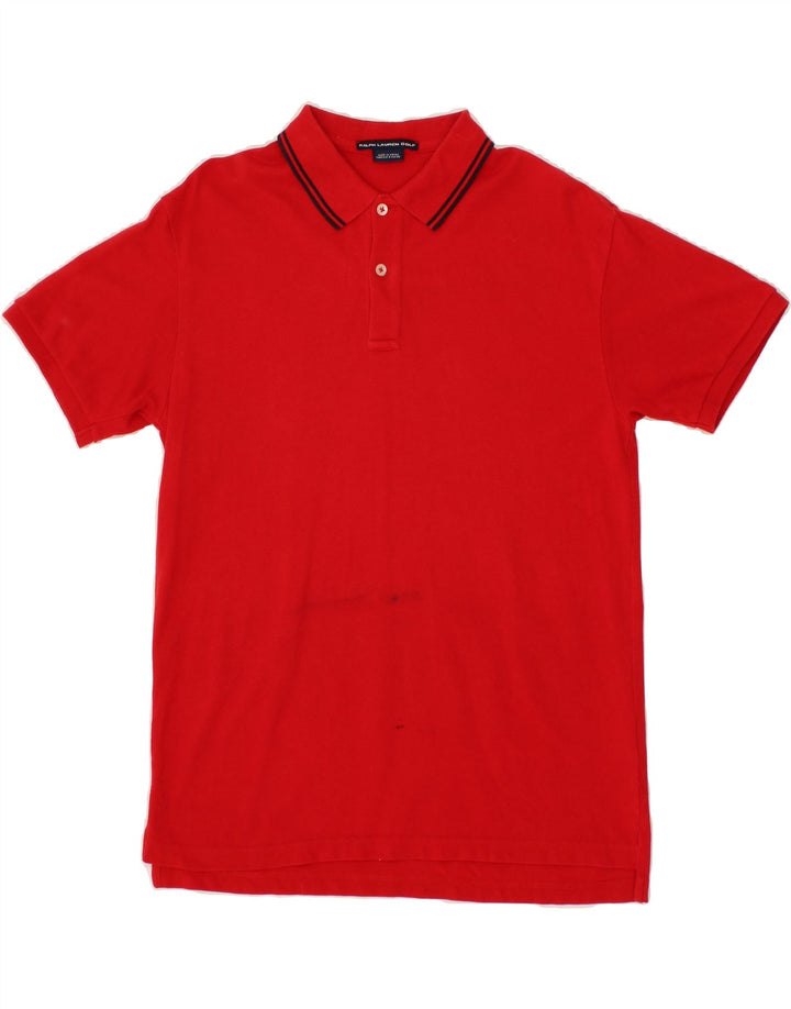 RALPH LAUREN Mens Polo Shirt Small Red Cotton Vintage Ralph Lauren and Second-Hand Ralph Lauren from Messina Hembry 