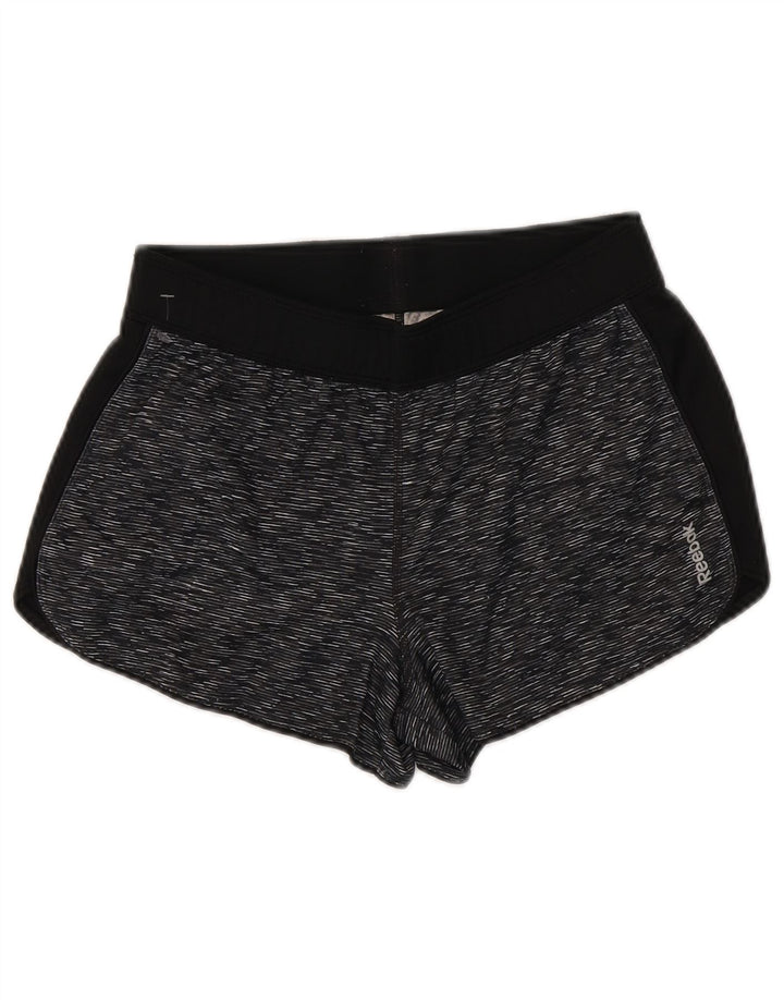 Damskie spodenki sportowe REEBOK UK 10, małe, szare, nakrapiane poliester