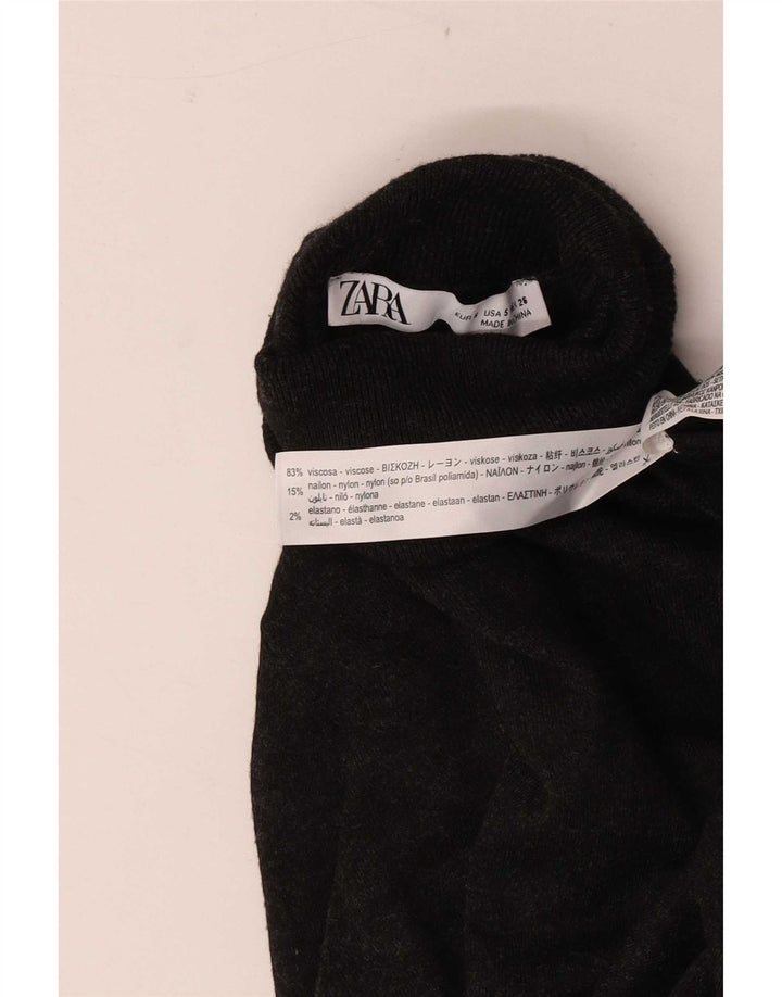 Damski sweter z golfem Zara UK 8 Small Szara wiskoza