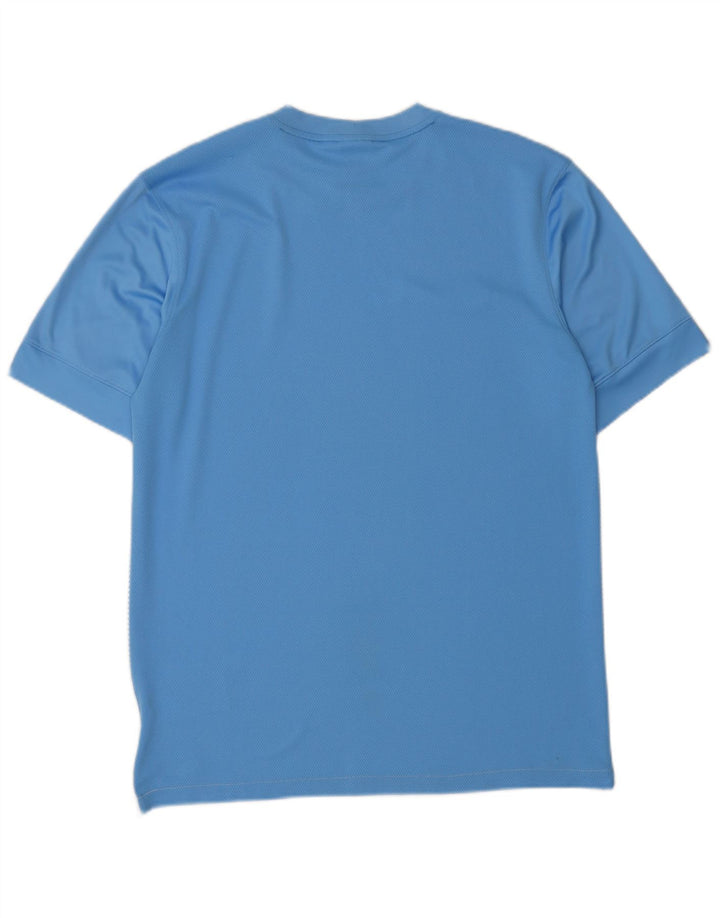 Męski T-shirt Nike Dri Fit Top, średni niebieski, poliester z blokami kolorów