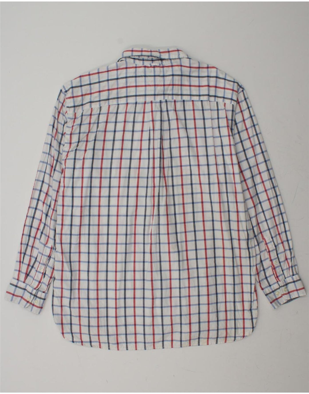 TOMMY HILFIGER Mens Checked  Shirt 2XL White Check Cotton