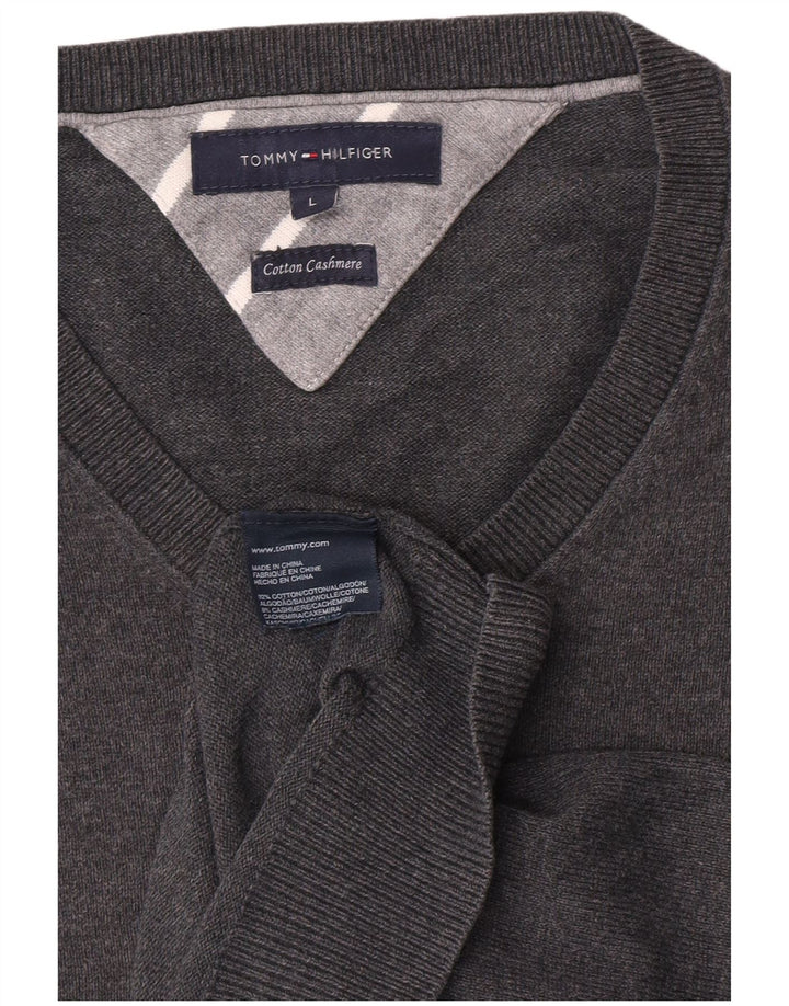 Męski podkoszulek Tommy Hilfiger z kamizelką, duży, szary, bawełniany