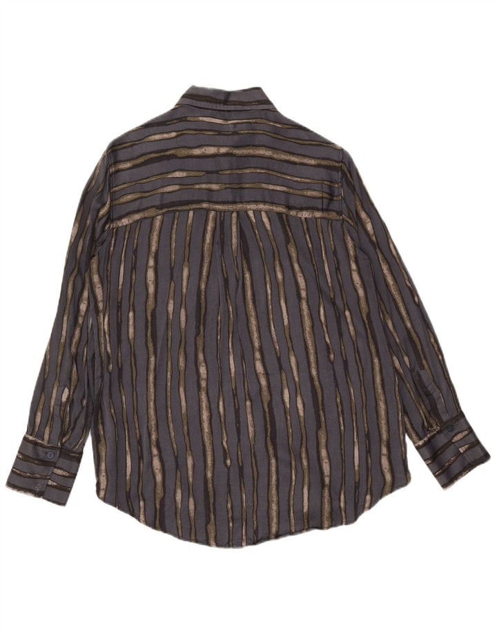 Damska koszula oversize Massimo Dutti EU 38 w małe szare paski z wiskozy