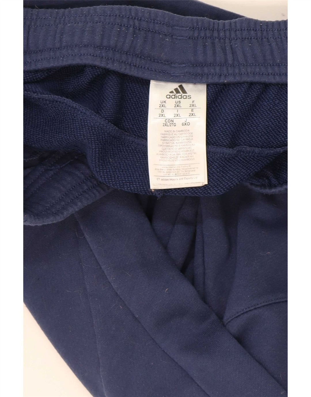 Adidas Męskie spodnie dresowe Joggery 2XL Granatowy poliester