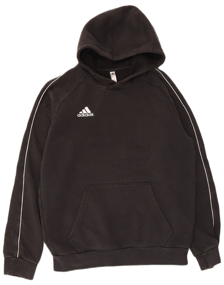 Męska bluza z kapturem Adidas, średnia czarna bawełna