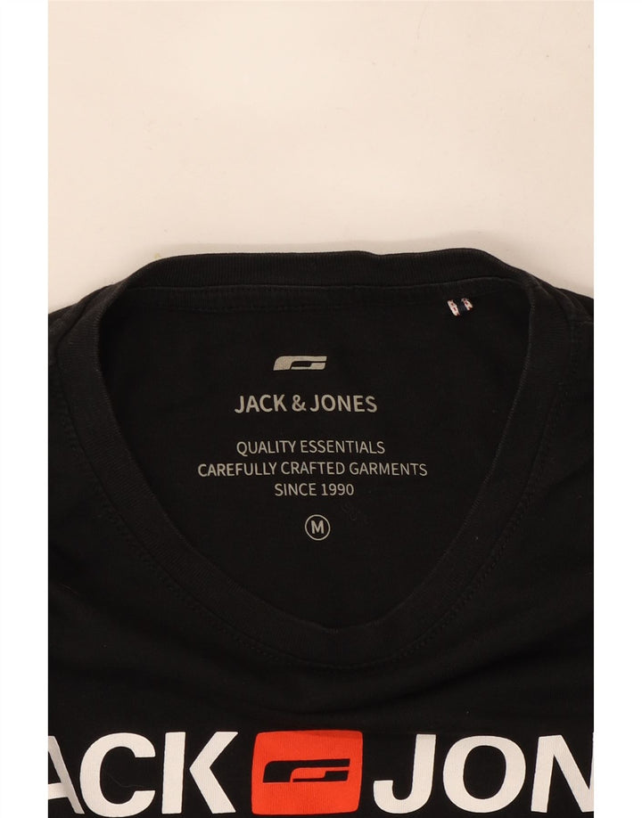 Męski T-shirt z grafiką Jack & Jones, średni czarny