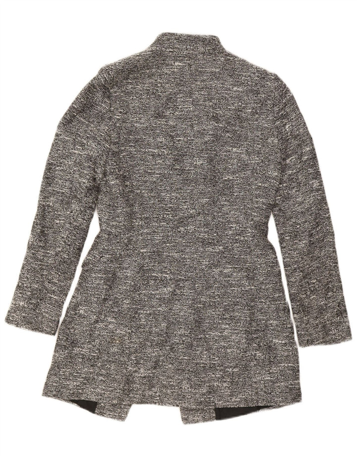 ZARA Womens Overcoat UK 10 Small Grey Flecked