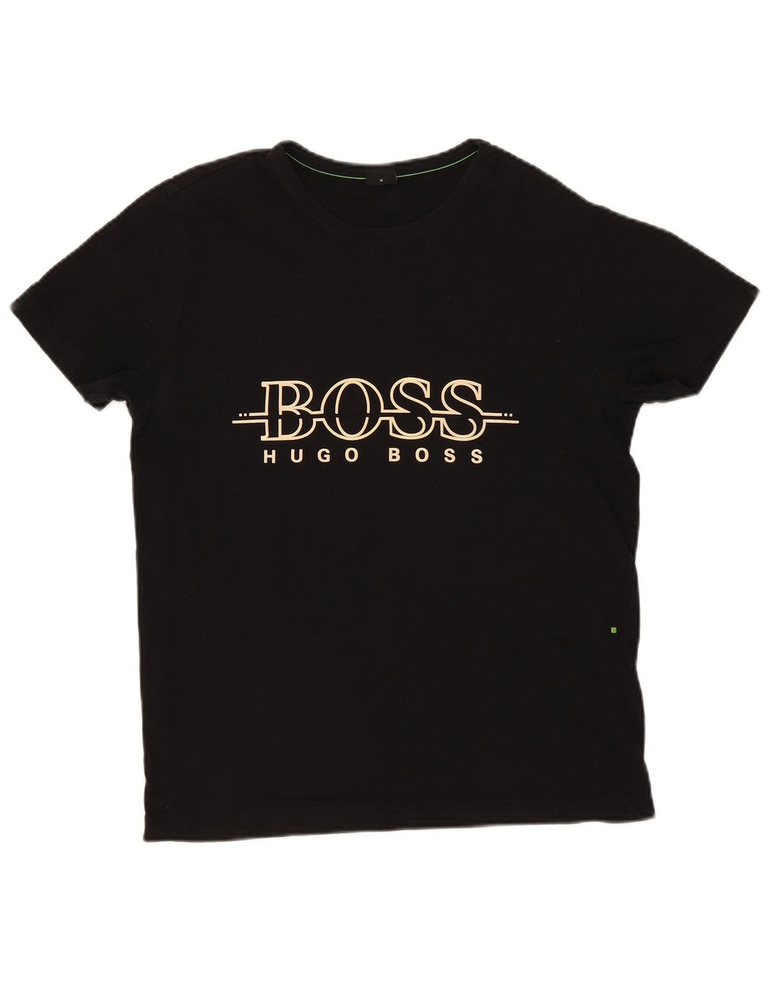 Męska koszulka z grafiką Hugo Boss, średnia czarna bawełniana