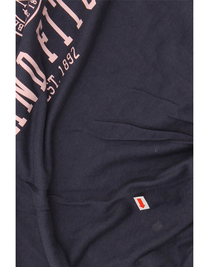 Koszulka dziewczęca z grafiką ABERCROMBIE & FITCH 13-14 lat, granatowa, bawełniana